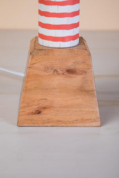 TABLE LAMPS Lighthouse  Red Stripe Table Lamp