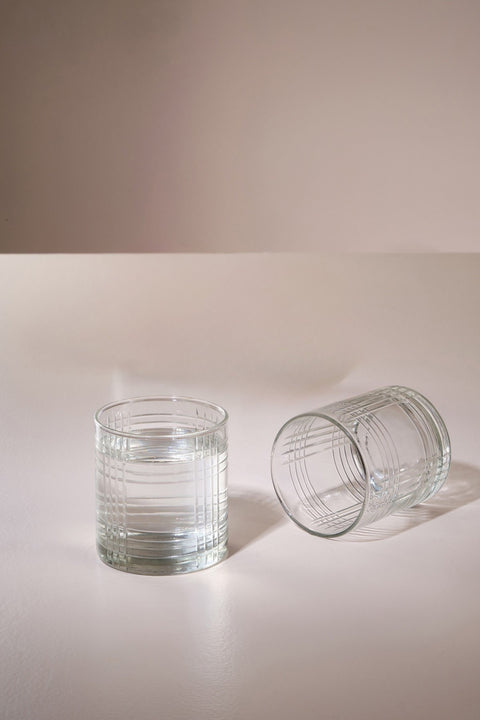 DRINKING GLASSES Lines Cocktail Glass (Set Of 2)