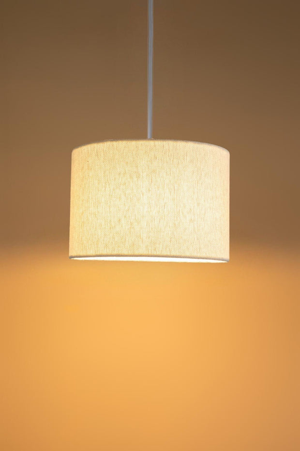 PENDANT LAMPS Solid Medium Drum Pendant (Off White)