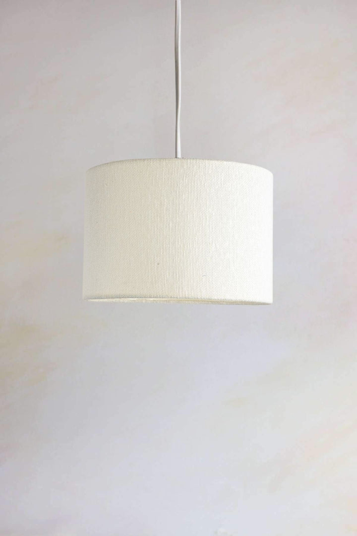 PENDANT LAMPS Solid Medium Drum Pendant (Off White)