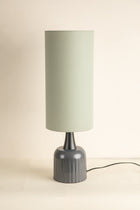 Luna Table Lamp with Solid Tall Lampshade (Sage Green)