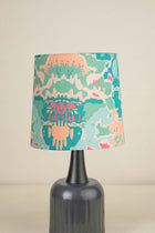 Luna Table Lamp with Rorschach Taper Lampshade (Emerald Green)