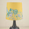 Luna Table Lamp with Damask Birds Taper Lampshade (Butter Yellow)