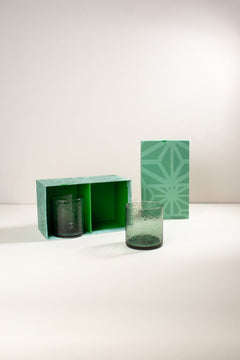DRINKING GLASSES Lush Forest Green Cocktail Glass (Set Of 2)