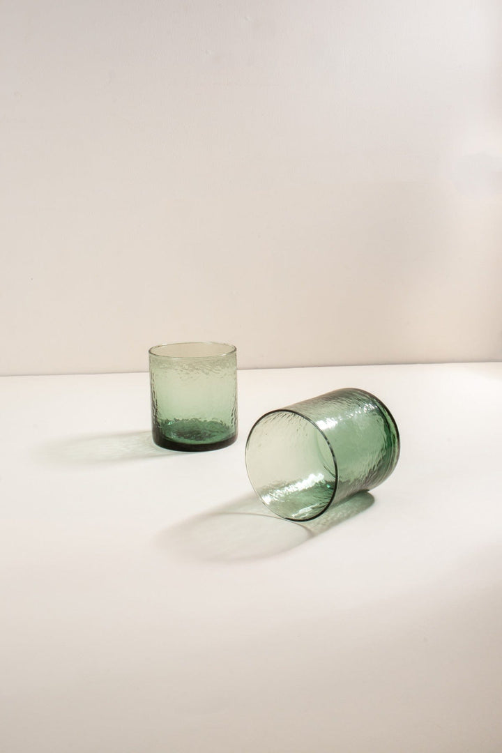 DRINKING GLASSES Lush Forest Green Cocktail Glass (Set Of 2)