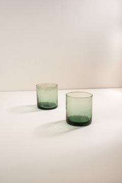 DRINKING GLASSES Lush Forest Green Cocktail Glass (Set Of 2)