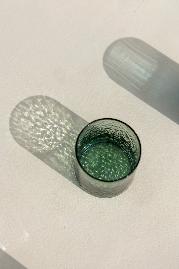 DRINKING GLASSES Lush Forest Green Cocktail Glass (Set Of 2)