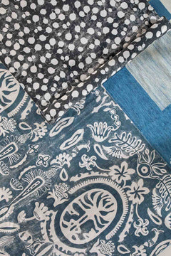 PRINT & PATTERN RUGS Madellion Tree Printed Rug (Indigo)
