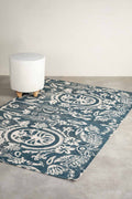 PRINT & PATTERN RUGS Madellion Tree Printed Rug (Indigo)