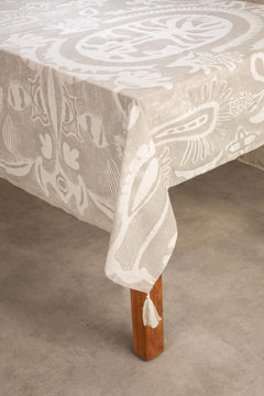 TABLE COVERS Medallion Tree Taupe Table Cover