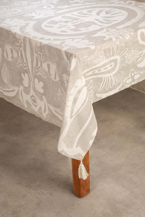 TABLE COVERS Medallion Tree Taupe Table Cover