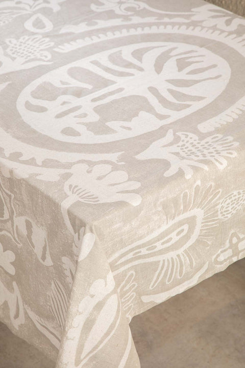 TABLE COVERS Medallion Tree Taupe Table Cover
