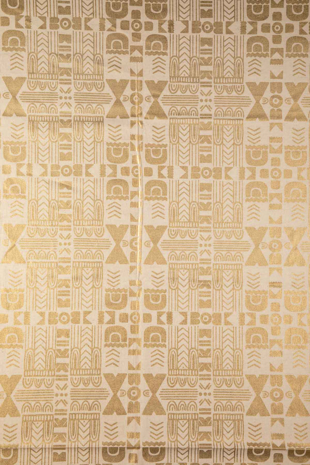 PRINT & PATTERN UPHOLSTERY FABRICS Madia Printed Upholstery Fabric (Gold)