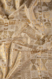 PRINT & PATTERN UPHOLSTERY FABRICS Madia Printed Upholstery Fabric (Gold)