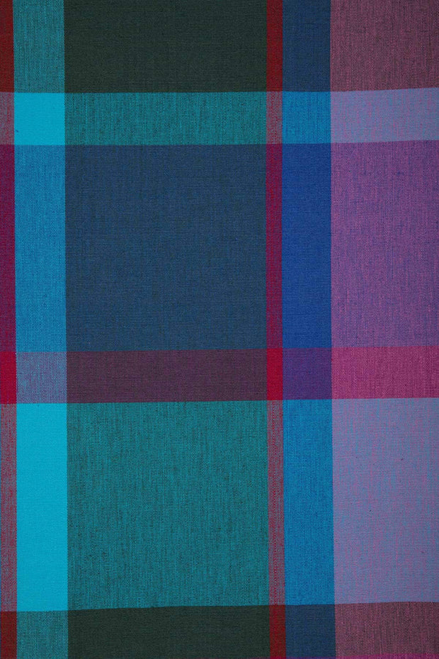 PRINT & PATTERN HEAVY FABRICS Madras Twilight Patterned Heavy Fabric And Curtains (Multi-Colored)
