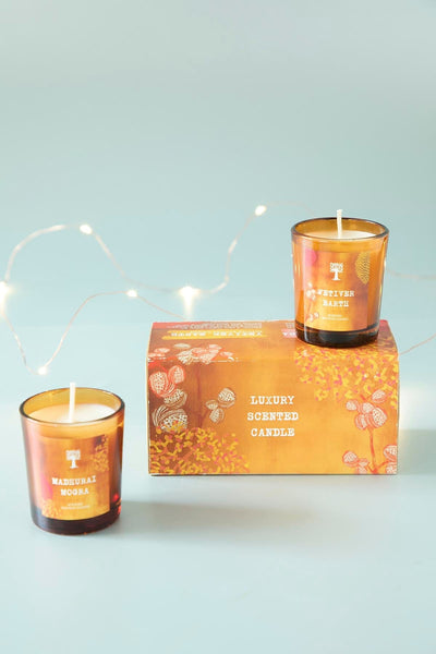 SCENTED CANDLES Madurai Mogra And Vetiver Earth Scented Candle