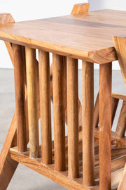BEDSIDE TABLES Magazine Rack Bedside Table (Acacia Wood)