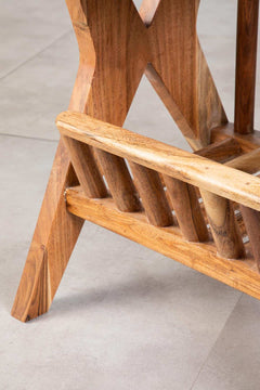 BEDSIDE TABLES Magazine Rack Bedside Table (Acacia Wood)