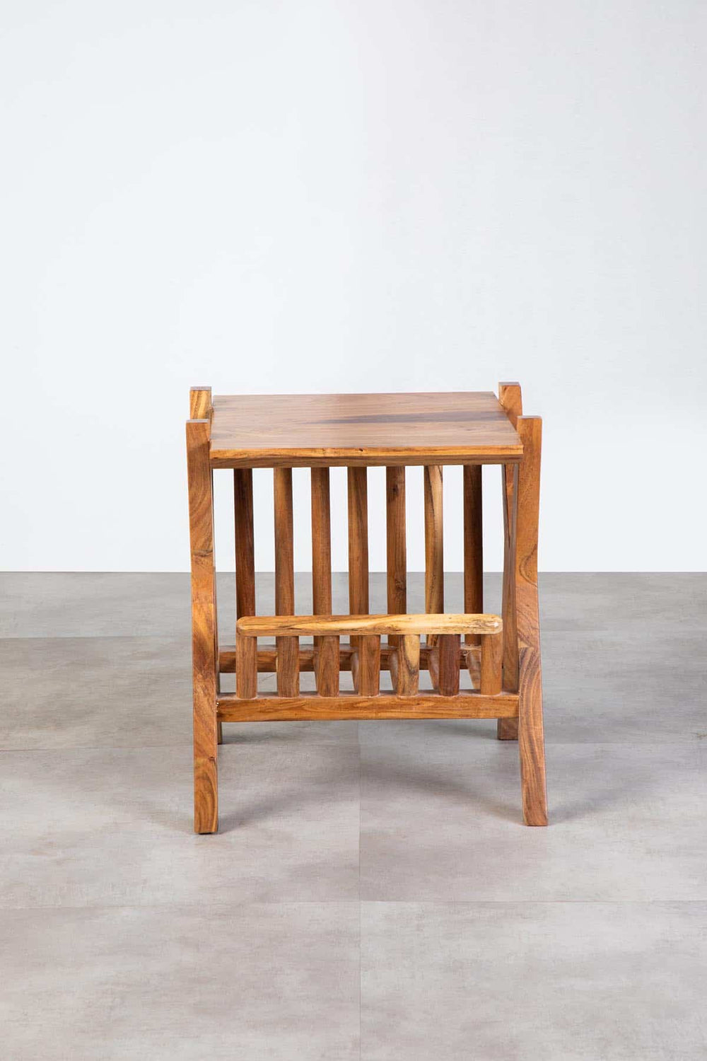 BEDSIDE TABLES Magazine Rack Bedside Table (Acacia Wood)