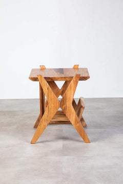 BEDSIDE TABLES Magazine Rack Bedside Table (Acacia Wood)