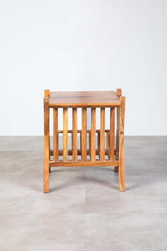 BEDSIDE TABLES Magazine Rack Bedside Table (Acacia Wood)