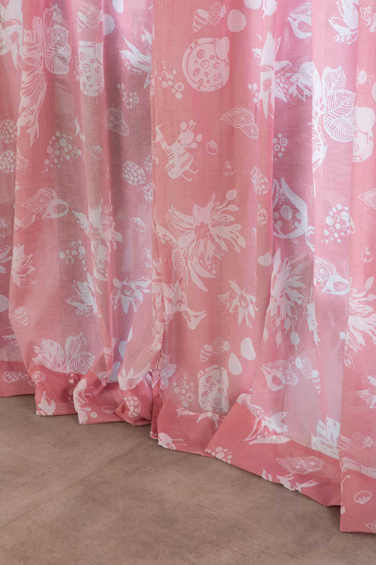 CURTAINS Mahua Pink Sheer Curtain