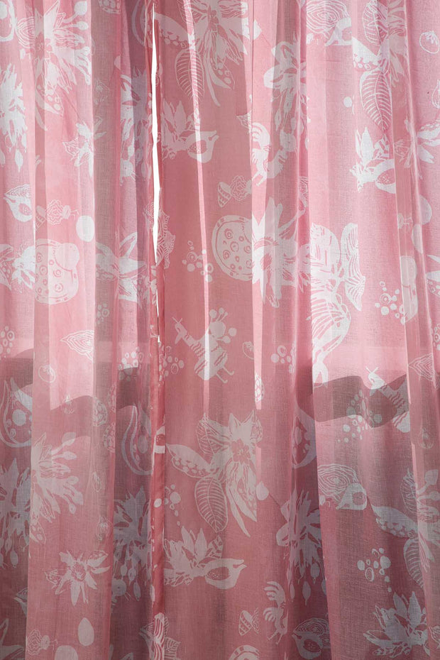 CURTAINS Mahua Pink Sheer Curtain