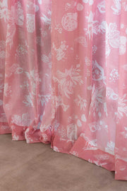 PRINT & PATTERN SHEER FABRICS Mahua Pink Sheer Fabric And Curtains