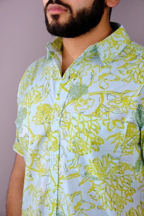 SHIRTS Majuli Printed Shirt (Lime Green)
