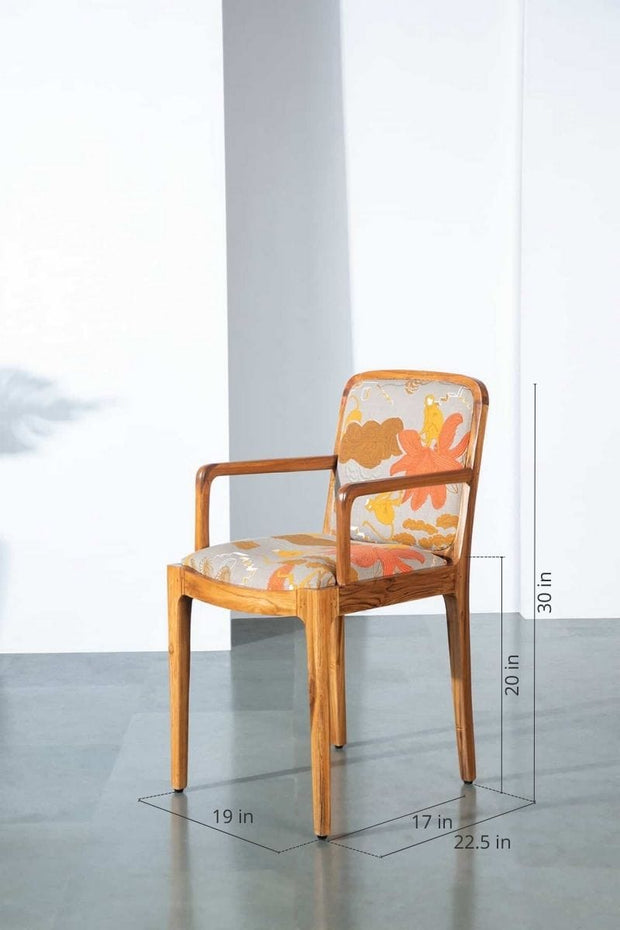 DINING CHAIRS Malabar Upholstered Teak Wood Chair