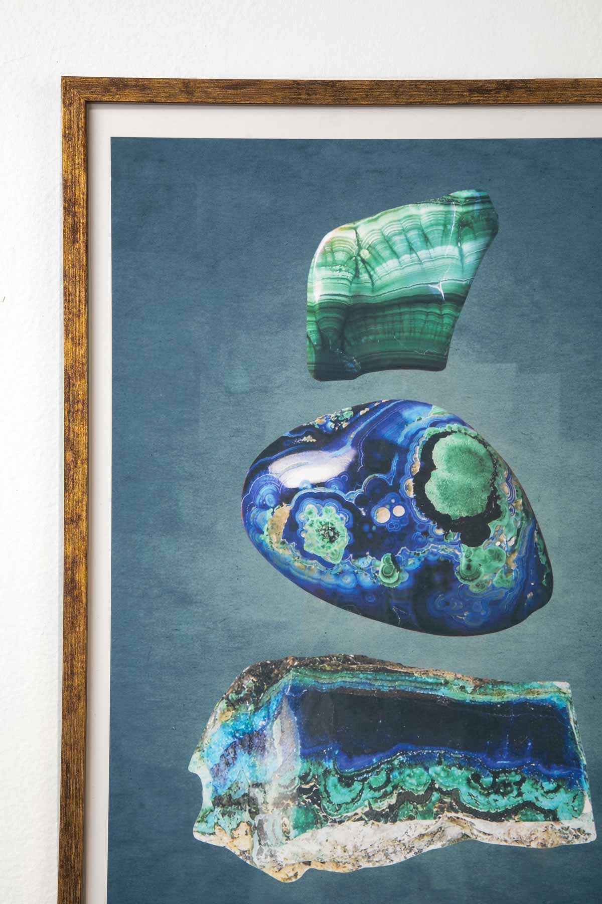 WALL ACCENTS Malachite Wave Wall Art (Emerald Green)