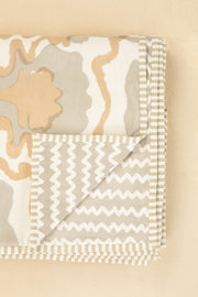 PRINT & PATTERN DOHARS Mansara Dohar (Beige Grey)