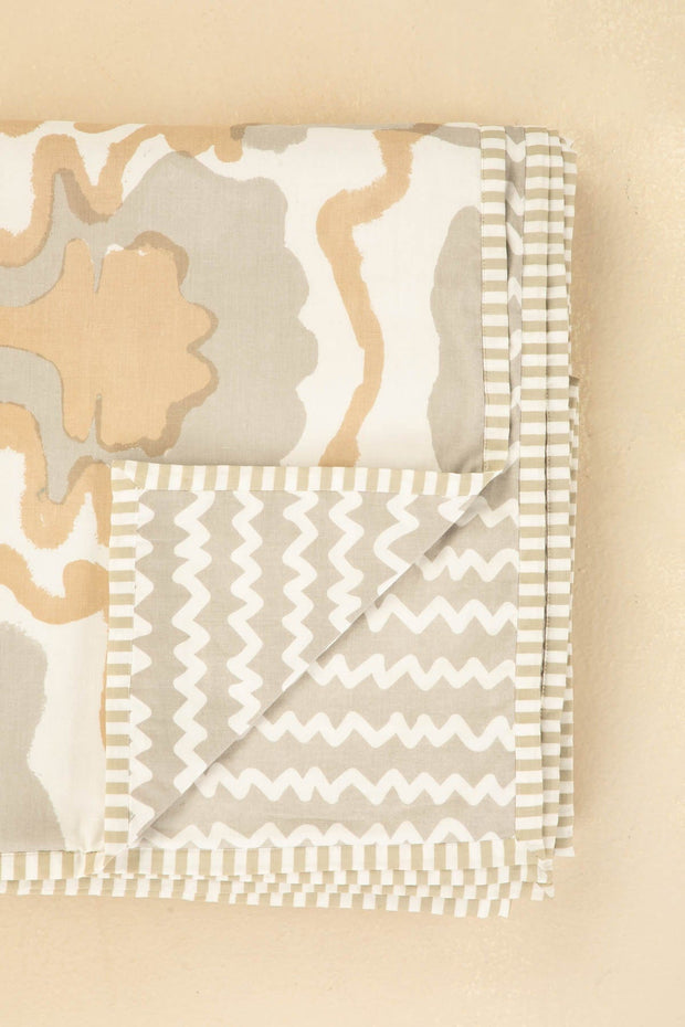 PRINT & PATTERN DOHARS Mansara Dohar (Beige Grey)