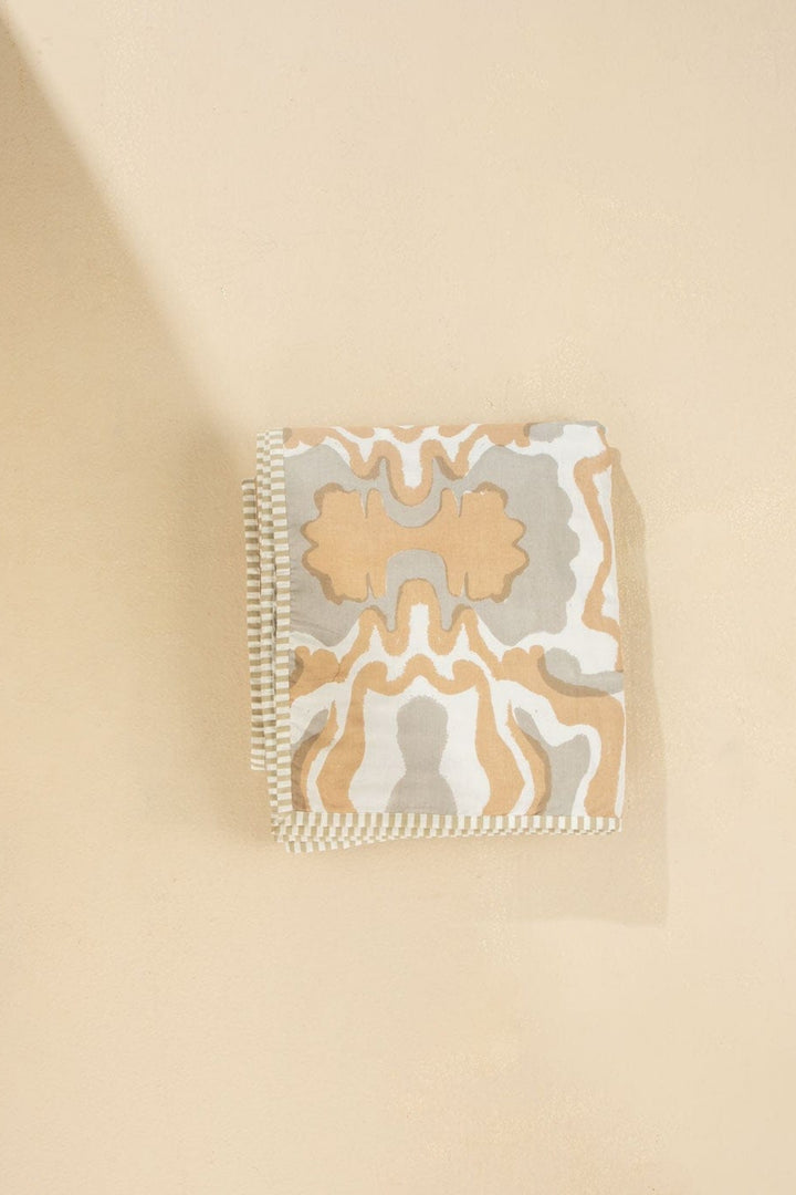 PRINT & PATTERN DOHARS Mansara Dohar (Beige Grey)