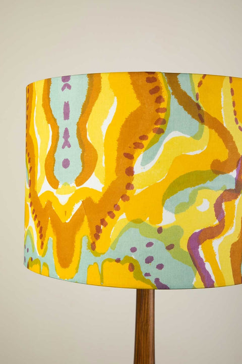 LAMPSHADES Mansara Large Drum Lampshade (Turmeric Yellow)