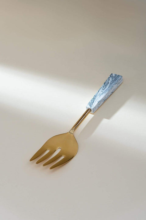 SERVING CUTLERY Marble Resin And Steel Pasta Spoon