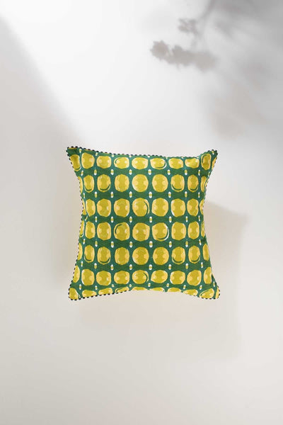 PRINT & PATTERN CUSHIONS Marica Green Pepper Cushion Cover (46 Cm X 46 Cm)