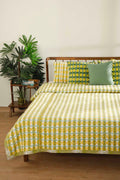 PRINT & PATTERN BEDCOVERS Marica Pure Cotton Bedcover (Soft Yellow)