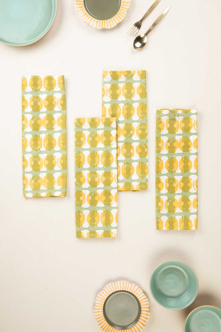 NAPKINS Marica Yellow Pepper Dinner Napkin (Set Of 4)