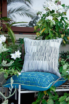 PRINT & PATTERN CUSHIONS Marine Drive Charcoal (41 Cm X 41 Cm) Cushion Cover