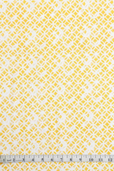 PRINT & PATTERN HEAVY FABRICS Maya Circle Printed Heavy Fabric And Curtains (Yellow)