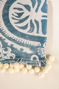 THROWS Medallion Soft Indigo Sofa Throw
