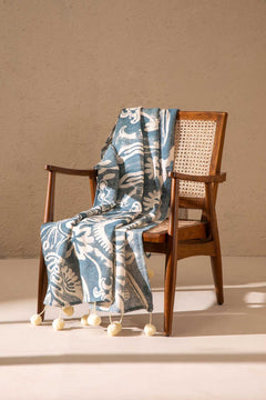 Medallion Soft Indigo Sofa Throw