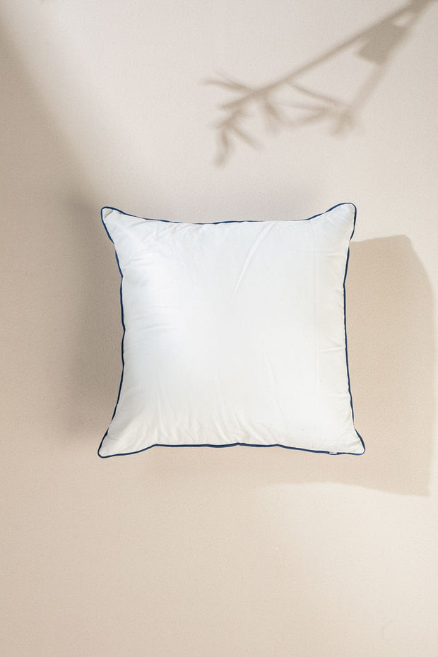 SHAMS & FLOOR CUSHIONS Medallion Tree Indigo Floor Cushion Cover (61 Cm X 61 Cm)