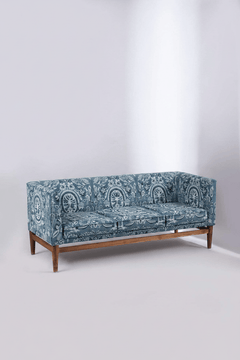 PRINT & PATTERN UPHOLSTERY FABRICS Medallion Tree Indigo Printed Upholstery Fabric