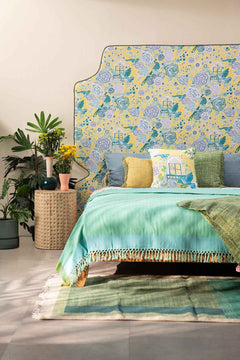Damask Rose Yellow Fabric