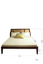 BEDS Teak Wood And Wicker Bed