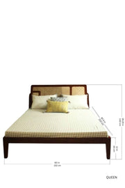 BEDS Teak Wood And Wicker Bed