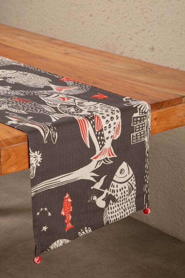 TABLE RUNNERS Mindscape Charcoal Table Runner