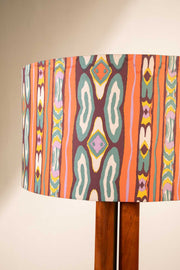 LAMPSHADES Mire Ikkat Extra Large Drum Lampshade (Madder Red)